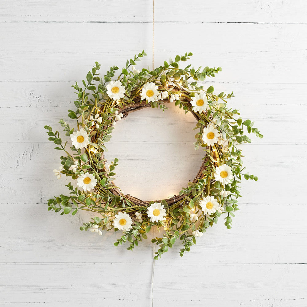 35cm Floral Wreath Micro Light Bundle