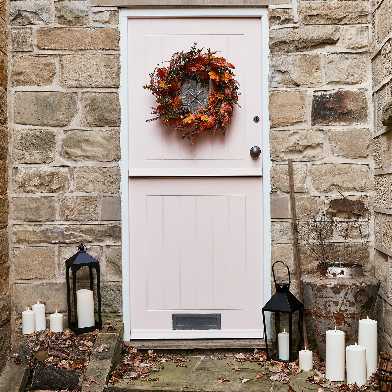 50cm Berry & Pinecone Autumn Wreath