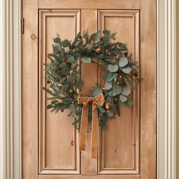 50cm Acorn Christmas Wreath Micro Light Bundle