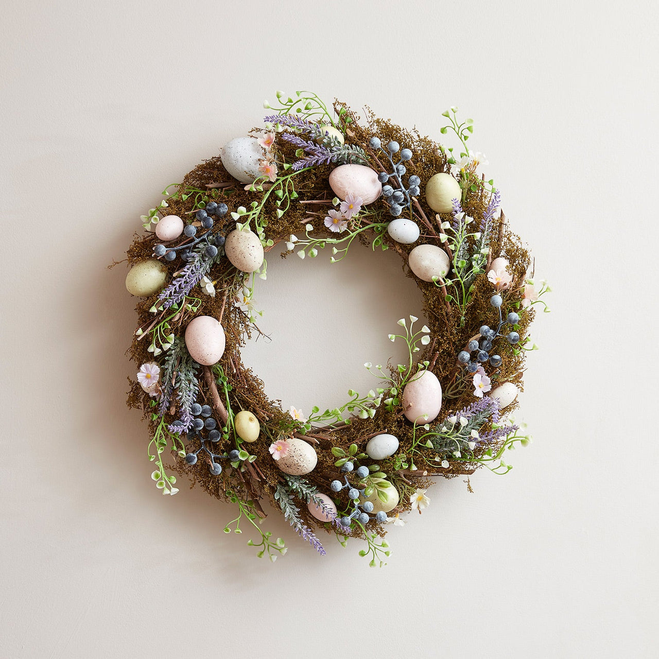 43cm Mossy Easter Wreath