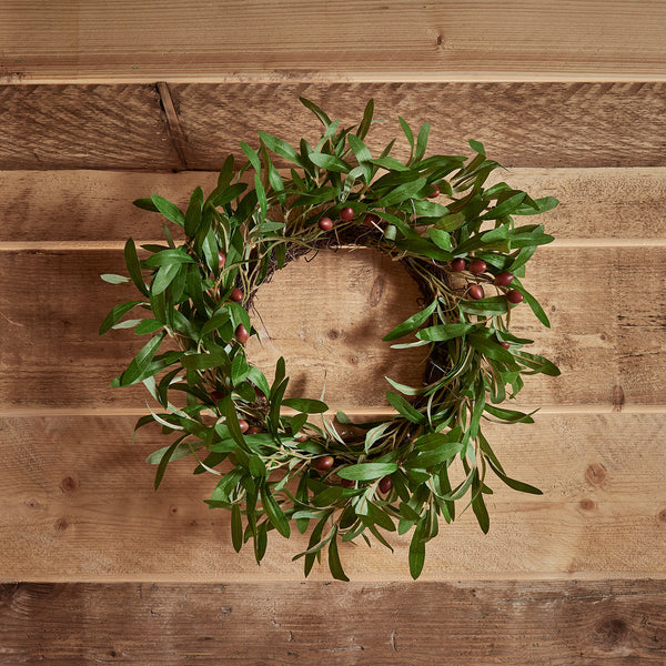 40cm Olive Spring Wreath Micro Light Bundle