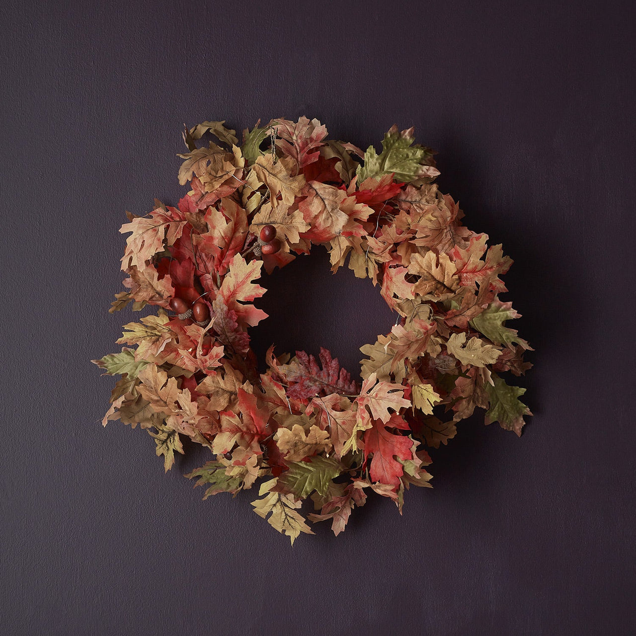 50cm Oak Leaf Autumn Wreath