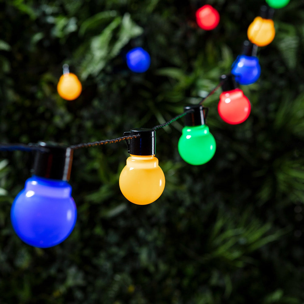30 Multi Coloured Plug In Fiesta Festoon Lights