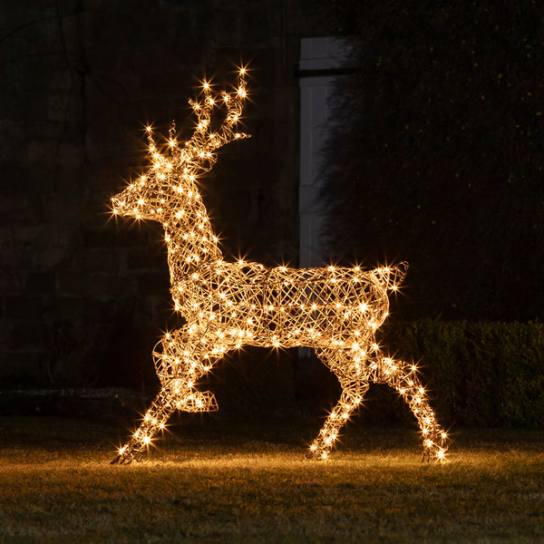 Set of 8 Studley Rattan Light Up Reindeer