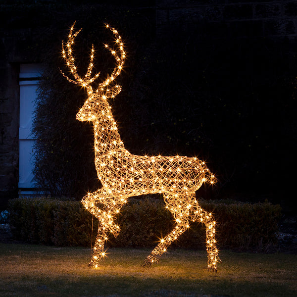 Set of 8 Studley Rattan Light Up Reindeer