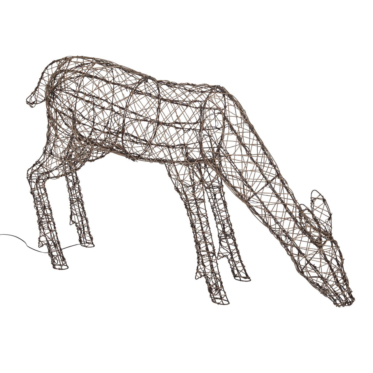 1m Studley Rattan Doe Light Up Reindeer 24v