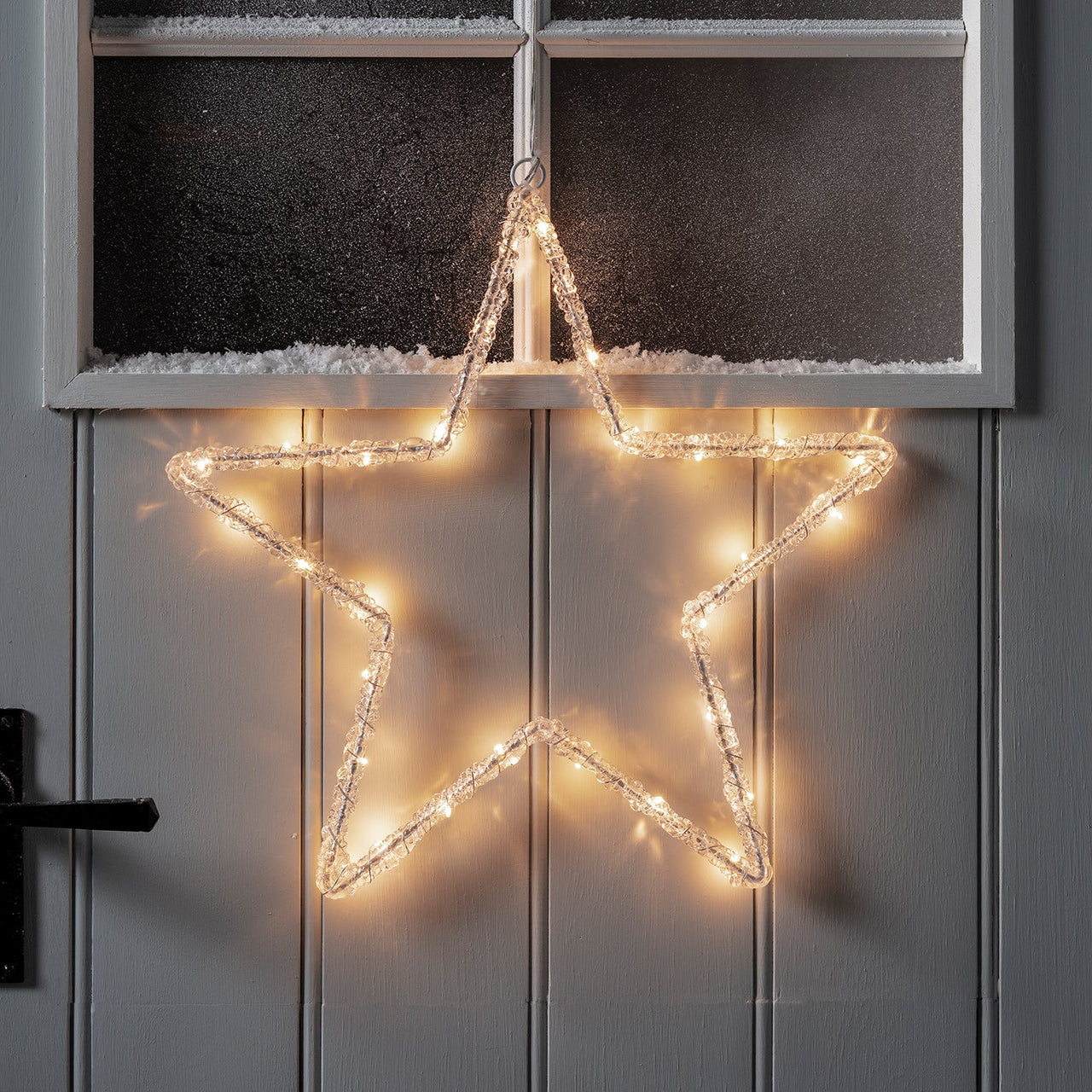 Outdoor Battery Star Christmas Silhouette